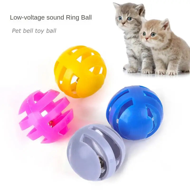 Toys for Cats Ball with Bell Playing Chew Rattle Scratch Plastic Ball Interactive Cat Training Toys Cat Toy Cat Favor Pet Supply