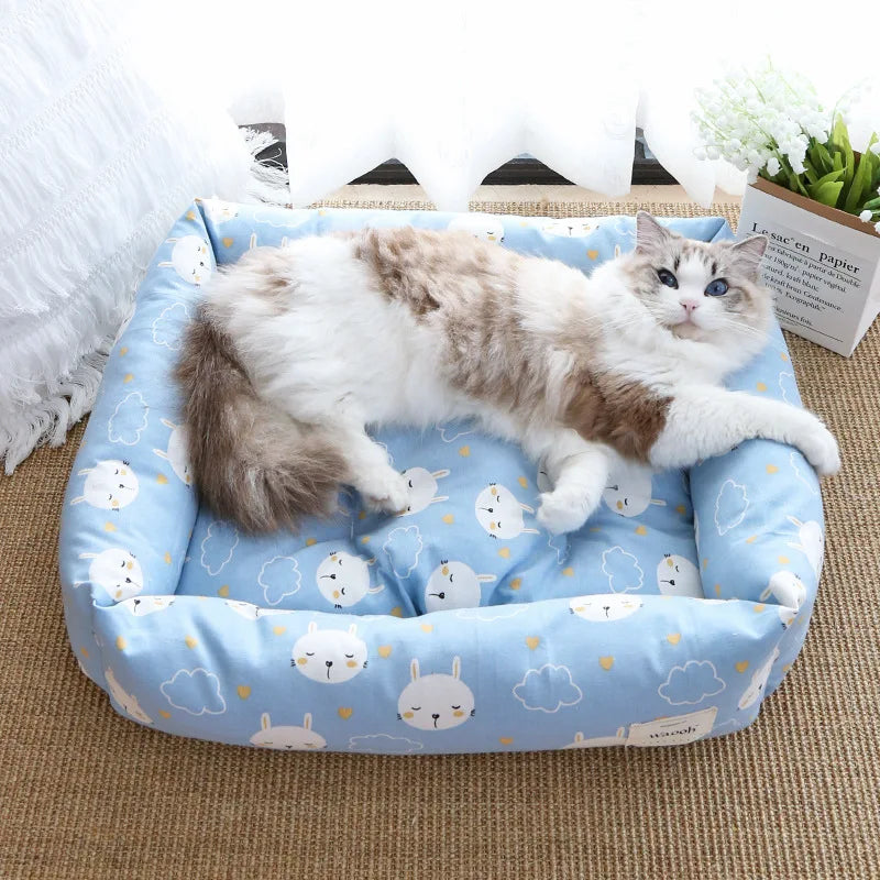 Super Soft Plush pet Bed, Four Seasons Universal  Kennel, Small Medium Pet Cushion Pad, Cat Nask Sleeping Bed, Pet Warm Mattress